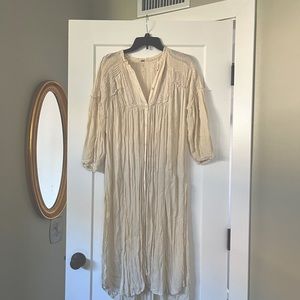 Free People Creme Dress/Blouse/Cover-Up/Shawl